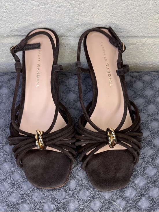 Loeffler Randall Shoes - Loeffler  Randall Minna Slingback Sandals Brown Suede Size 6.5